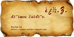 Álmos Zalán névjegykártya