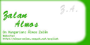 zalan almos business card